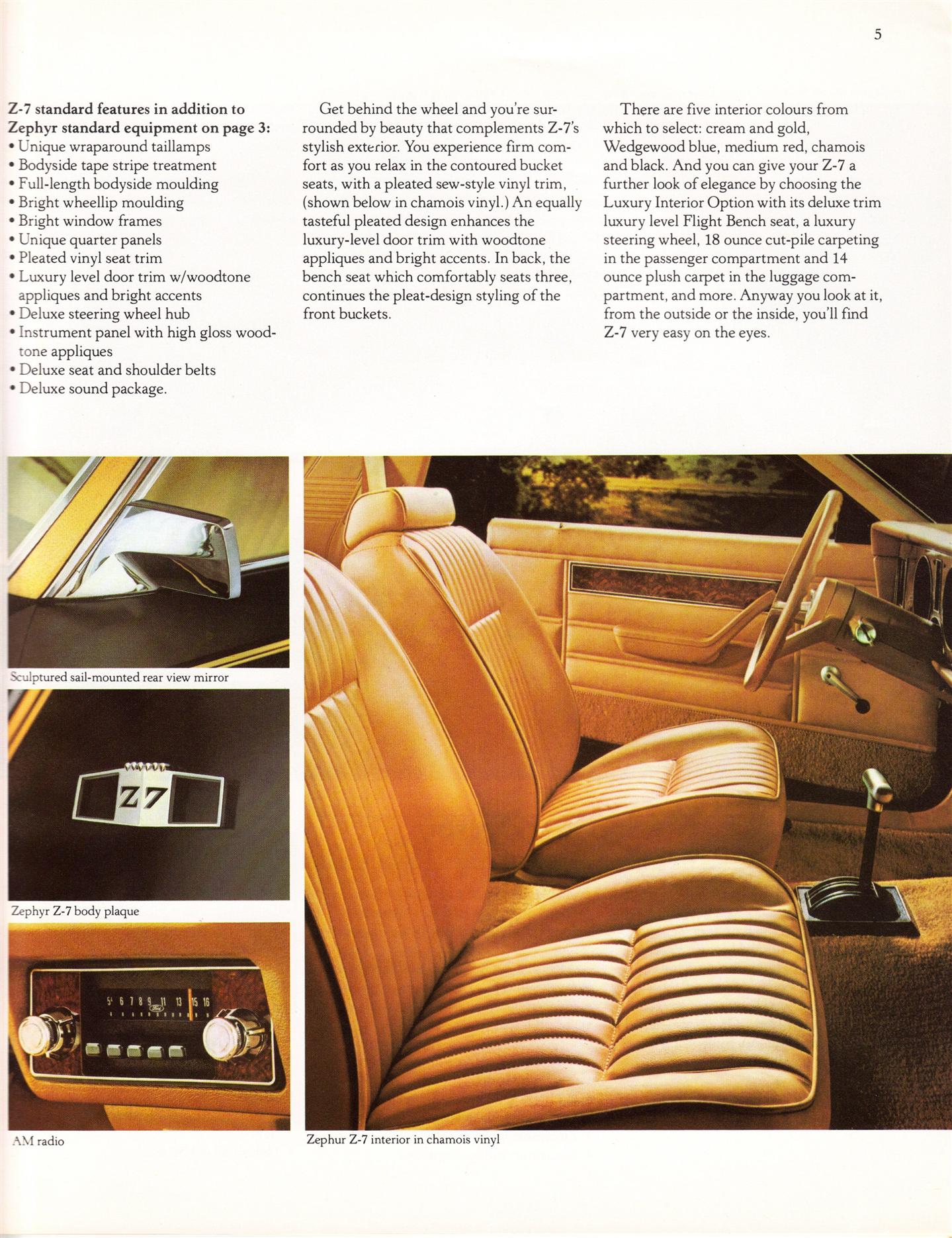 1979 Mercury Zephyr Brochure Page 9
